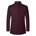 thumbnail image 3 of Tawop Jackets for Men Stand Collar Blazers Long Sleeve Casual Solid Mens Clothes,Wine,M, 3 of 8