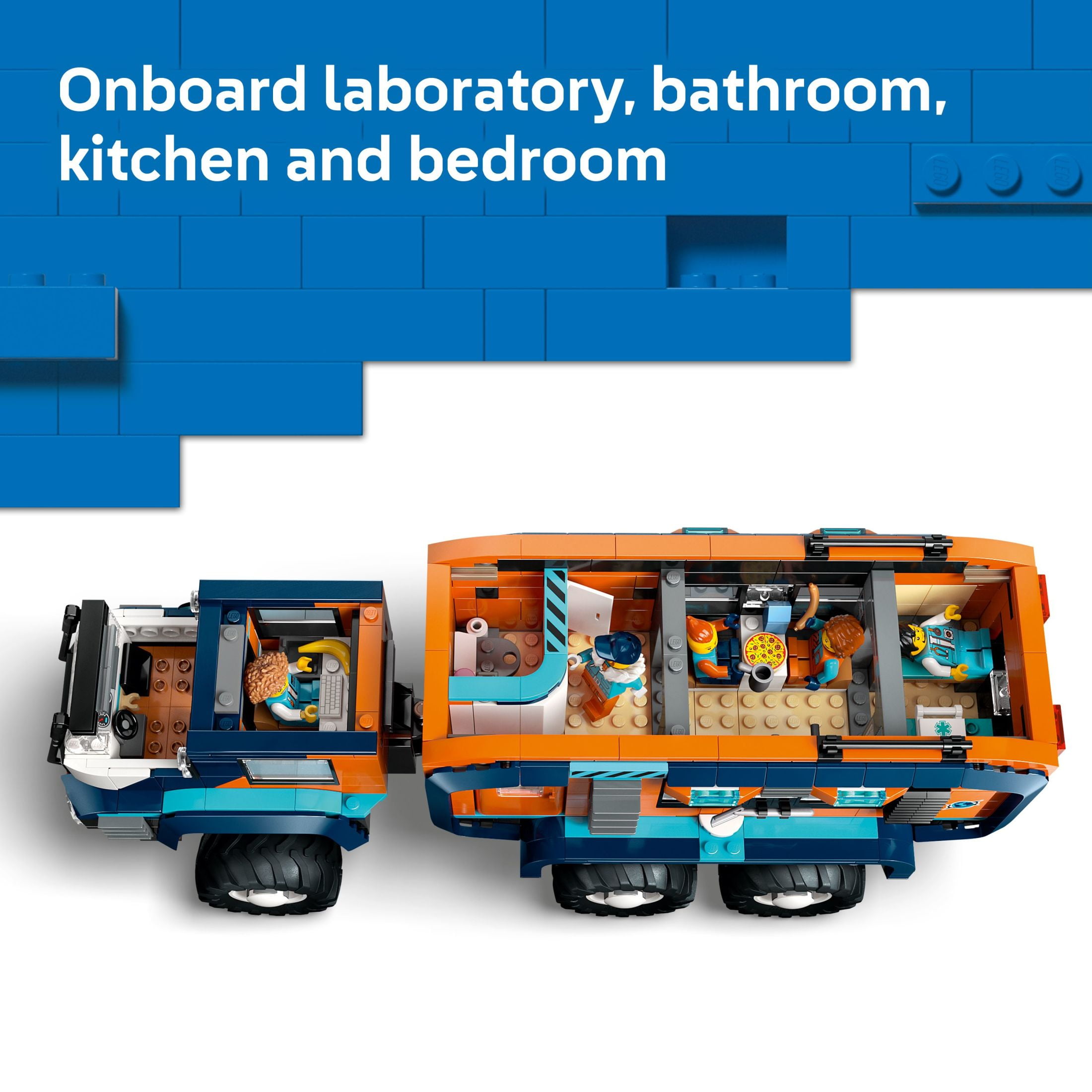 LEGO City Arctic Explorer Science Lab Truck Building Toy - STEM Pretend Play Set for Boys & Girls, Ages 8+ - Buildable Toy Truck for Kids W/5 Minifigures - Gift Idea for Birthdays - 60471