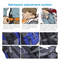 thumbnail image 6 of 50L Hiking Backpack Water-resistant Camping Backpack Bag Daypack for Backpacking Traveling Trekking Climbing, 6 of 7