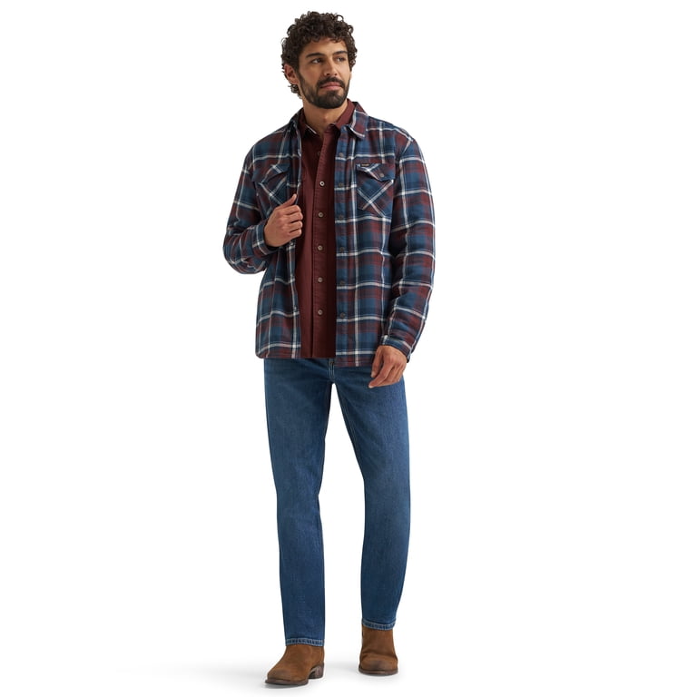 Wrangler Men's Sherpa Lined Relaxed Fit Heavyweight Shirt Jacket photo 2