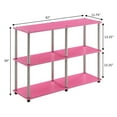 thumbnail image 6 of Convenience Concepts Designs2Go 30" Tall No-Tools Console Table with Shelves, Pink Wood Finish, 6 of 6
