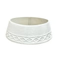thumbnail image 3 of Christmas Tree Collar 28 Inch – White Knitted Christmas Tree Collar with Braided Trim, Festive Tree Skirt Alternative Base Cover to Hide Stands & Cords, 3 of 6