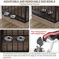 thumbnail image 5 of VEANERWOOD Dog Crate Furniture with 2 Storage Drawers,  47.2 In Large Wooden Indoor Dog Kennel with 2 Adjustable Bowls, End Table Dog Crate, Brown, 5 of 7