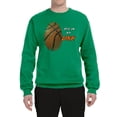 thumbnail image 2 of Wild Bobby, Basketball Fingerprint It's In My DNA, Sports, Unisex Crewneck Graphic Sweatshirt, Kelly, Medium, 2 of 5