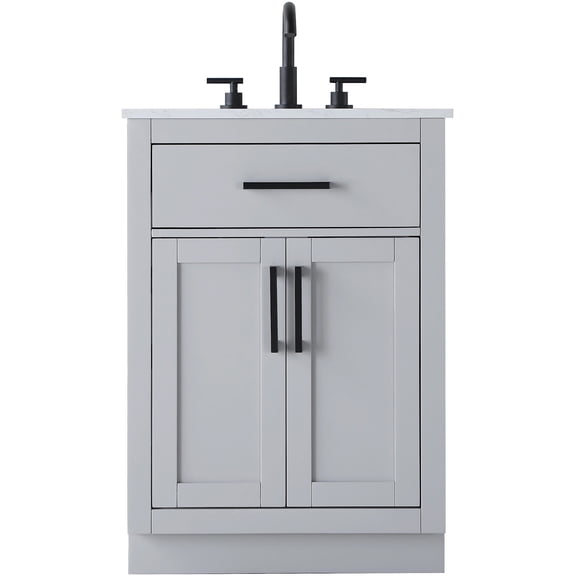 Elegant Lighting VF29724GR Alden 24" Free Standing Single Basin Vanity Set - Grey