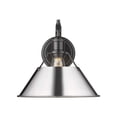 thumbnail image 4 of Yep by Golden Lighting Orwell 1-light Wall Sconce in Matte Black and Chrome shade, 4 of 4