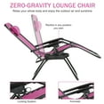 thumbnail image 4 of YRLLENSDAN Zero Gravity Chairs, Patio Folding Lawn Lounge Chairs Outdoor Lounge Patio Furniture Patio Set of 2 w/ Cup Holder & Adjustable Pillows, Red, 4 of 7