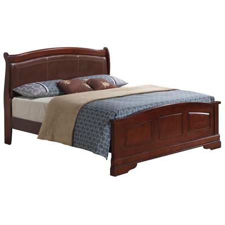 Glory Furniture Louis Phillipe Queen Bed in Cherry Color