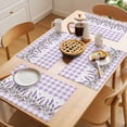 thumbnail image 5 of Purple Lavenders Placemats Set of 4 Spring Floral Plaid Farmhouse Elegant Place Mats Indoor Wipeable Table Mats Washable Cloth Dining Table Placemats for Kitchen Holiday Party Home Decor 13x19 Inch, 5 of 9