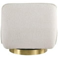 thumbnail image 3 of Maklaine Contemporary Cream Boucle Fabric Swivel Accent Chair, 3 of 7
