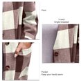 thumbnail image 3 of Drop Shoulder Outwear, Casual Plaid Coat Loose Button Up Warm For Lady For Dating ANGGREK Otros, 3 of 5