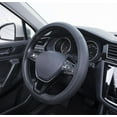 thumbnail image 5 of Auto Drive 1Piece Car Steering Wheel Cover Carbon Fiber Leather Black - Universal Fit, HGSWC04, 5 of 8