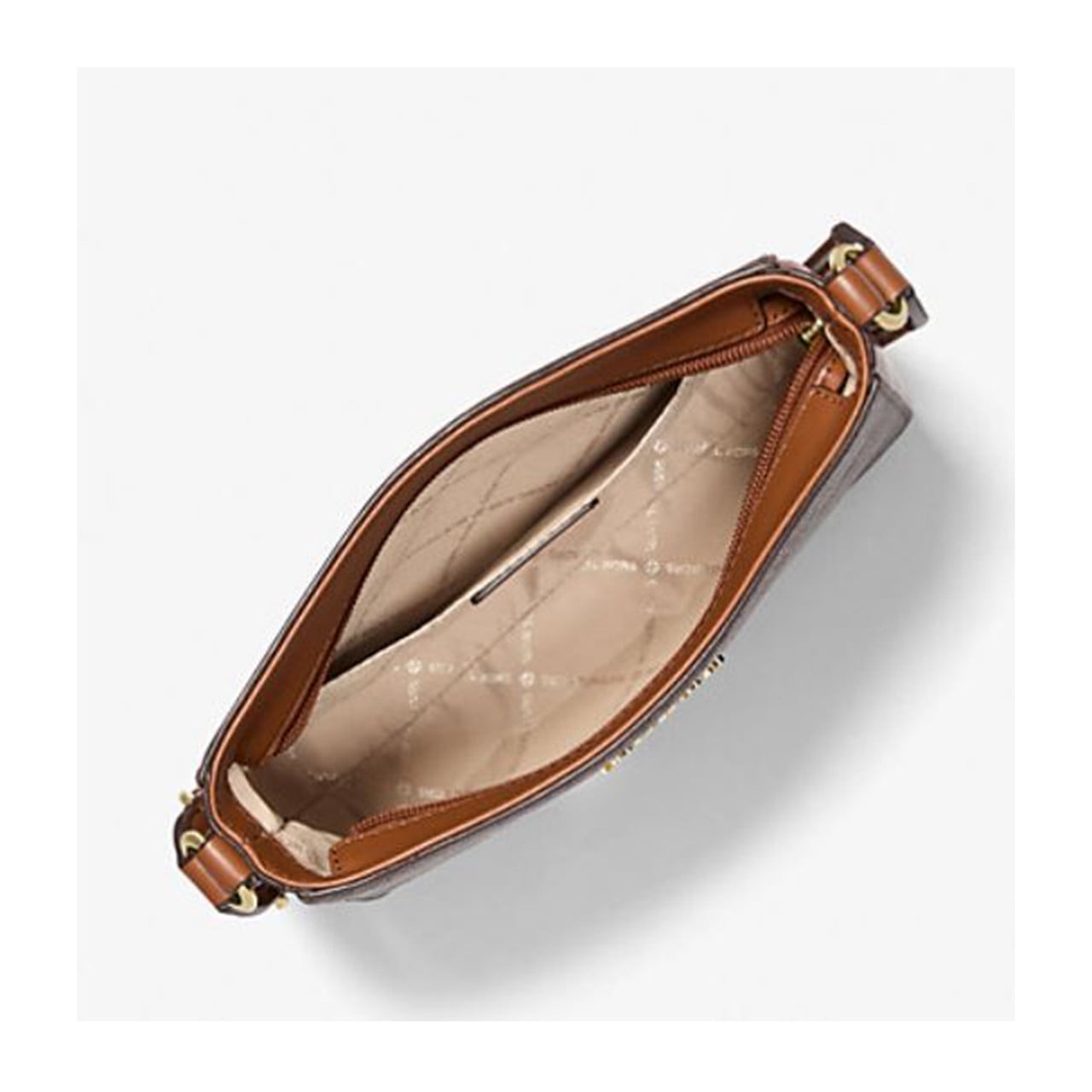 Michael Kors Jet Set Travel Crossbody Bag, Signature Canvas, Brown