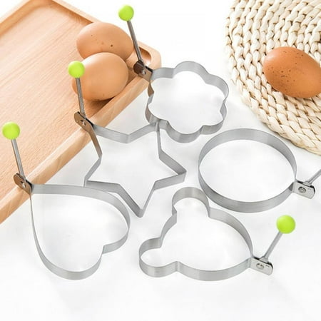 

Eggs Rings 5 Pack Stainless Steel Egg Cooking Rings Pancake Mold for frying Eggs and Omelet
