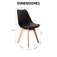 thumbnail image 3 of Sillas Tulip Tipo Eames Mirel Set de 4 Piezas Negras, 3 of 10