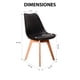 thumbnail image 3 of Sillas Tulip Tipo Eames Mirel Set de 4 Piezas Negras, 3 of 10