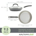thumbnail image 3 of Rachael Ray 9.5" Create Delicious Aluminum Nonstick Covered Deep Frying Pan, Gray Shimmer, 3 of 9