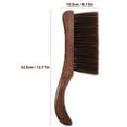 thumbnail image 2 of COOPHYA 1Set Soft Brush with Handle for Furniture Cleaning Horse Hair Brown 11.8x4.1x0.9in, 2 of 8