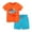 Z3-Light Blue, variant on Girl Outfits Size 6 Cotton Summer Cute Cartoon Print Shorts Set T-Shirt and Short Pant 2 Piece Outfits Clothing Sets,A-Light Blue,6Y(6-7 Years)