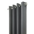 thumbnail image 2 of Thermaplus Ventura Grommet Curtain Panel Pair Window Dressing each 52 x 84 in Dark Grey, 2 of 5