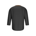 thumbnail image 5 of VSSSJ Mens Muscle T-Shirts Button Up Waffle Knit Stretch Henley Shirt Slim Fit Crewneck Short Sleeve Lightweight Workout Athletic Tees Black S, 5 of 5