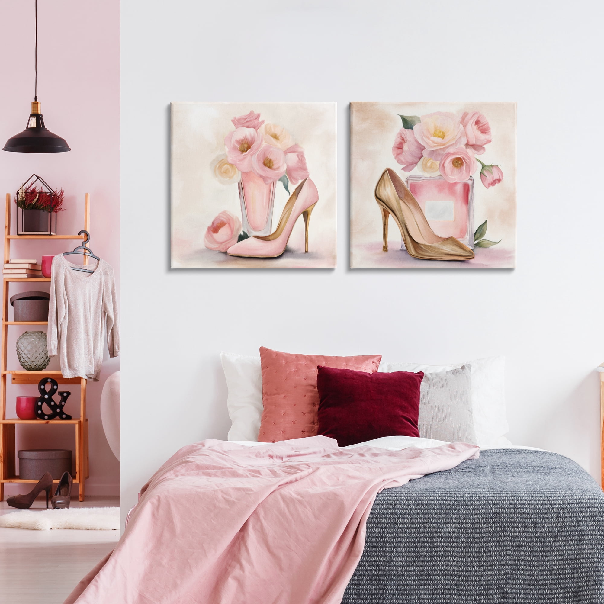 Stupell Industries Blush Pink Beauty 2 Piece Canvas Wall Art Set, design by Kim Allen