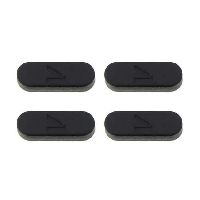 4 Pieces Silicone Rubber Feet Housing Protective Cover for Xbox 360 Consoles, Anti-Slip Replacement Foot Pads, Durable Non-Scratch Grip Kit, Universal Compatibility (White/Black Set)