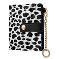 thumbnail image 2 of Small Wallet For Women Bifold Leather Pocket Coin Credit Card Holder With RFID Blocking White Black Leopard Print Pattern, 2 of 6