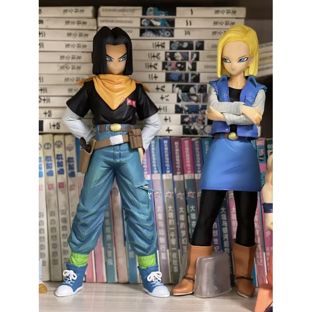 Figuras de accion de Dragon Ball Z Android 17 Android 18 coleccion de figuras de Anime de Pvc juguetes modelos de munecas para ninos regalo sorpresa 24cm Walmart en linea