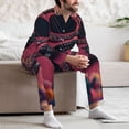 thumbnail image 6 of KLL Romantic Heart Guitar Sleepwear Mens Flannel Pajamas,Long Cotton Pj Set, 6 of 7