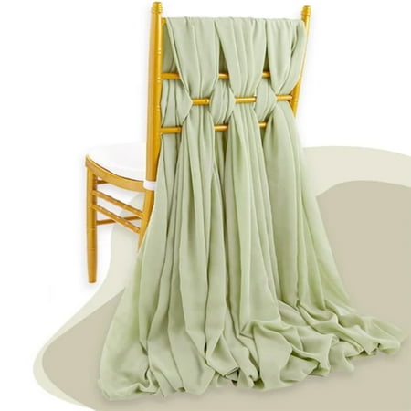 

DJIRUI Decorate your wedding chairs with these elegant Chiffon Chair Sashes! Perfect for adding a touch of romance and sophistication to your wedding banquet baby shower or Valentine‘s