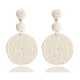 thumbnail image 1 of Pendientes de bola de rafia boho para mujer Laklulu, pendientes colgantes redondos de rafia individuales - Joyería de resort de playa de verano, 1 of 5
