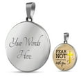 thumbnail image 3 of Fear Not God Is With You Isaiah 41:10 Christian Faith Circle Necklace, 3 of 10