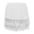 thumbnail image 2 of Eoperou Underskirt Elastic Waist Lace Trim Layered Detachable Tiered Match Tops Perspective Sheer Plus Size Butt Curtain Women Garment, 2 of 8