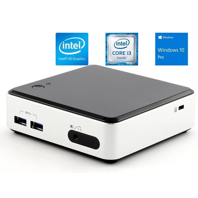Intel NUC D34010WYK Mini PC, Intel Core i3-4010U 1.7GHz, 8GB RAM, 512GB SSD, Mini HDMI, Mini DisplayPort, Wi-Fi, Bluetooth, Windows 10 Pro