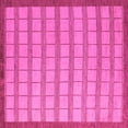thumbnail image 1 of Ahgly Company Indoor Square Checkered Pink Modern Area Rugs, 5' Square, 1 of 4