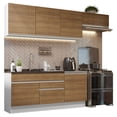 thumbnail image 1 of Cocina Integral MADESA Glamy 260cm Blanco/Marrón, 1 of 5