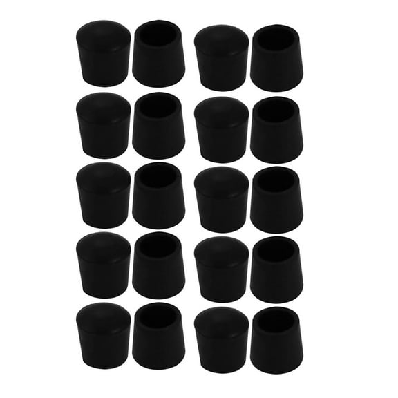 Unique Bargains 20Pcs Chair Leg Caps Rubber Furniture feet Covers 13mm Inner Dia