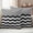 Black gray, variant on Black Chevron Outdoor Waterproof Pillow Covers, Geometric Grey Print Wavy Striped White Decorative Square Throw Pillowcase Sofa Cushion Sham for Patio/Couch/Chair, 16"x16" 2 Pack