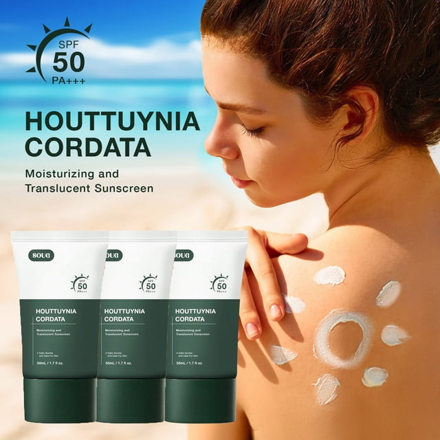 Fiudx Protector Solar Locomotora En Houttuynia Cordata, Protector Solar Diario Fps 50+, Fórmula Resistente Al Sudor, Crema Hidratante, para Uso Exterior y Rostro y Cuello, Ideal para Hombres y Mujere