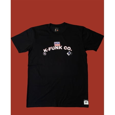 K-Funk Co. Record, Cassette & Turntable T-Shirt-Black/2X-Front LogoTee