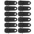 thumbnail image 1 of Tent Clip, Black 12Pcs Nylon Canopy Clamp, For Outdoor Rope Shade Cloth Tents, 1 of 8