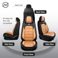 thumbnail image 3 of 2023 Car Seat Cover for ACURA INTEGRA , Orange and Black Car Seat Covers, Premium Leather 5 Seats Full Set With Lumbar Support Waterproof, Protect Car Seats, 3 of 8