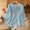 Blue, variant on Linen Tops for Women Regular Fit Blouse Women 3/4 Sleeve Crew Neck Button Down Womens Fall Clothing M-2XL