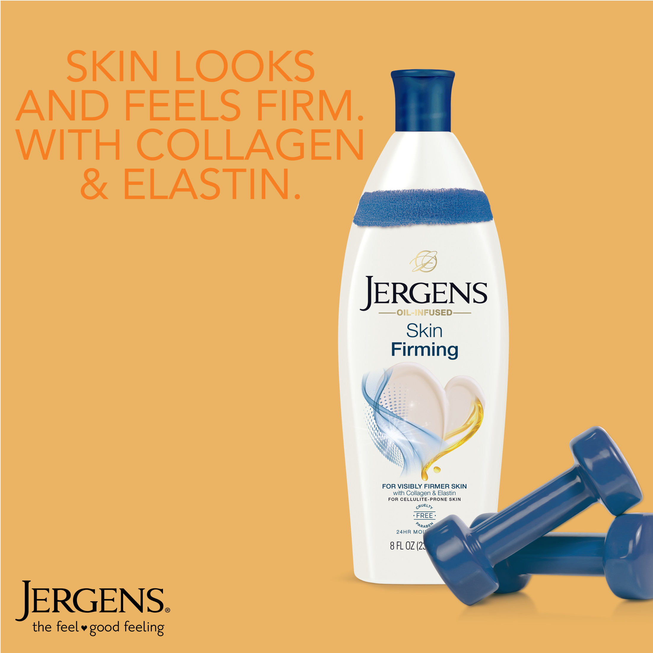 Jergens Hand and Body Lotion, Oil-Infused Skin Firming 24-Hour Body Lotion, 16.8 Oz - image 4 of 11