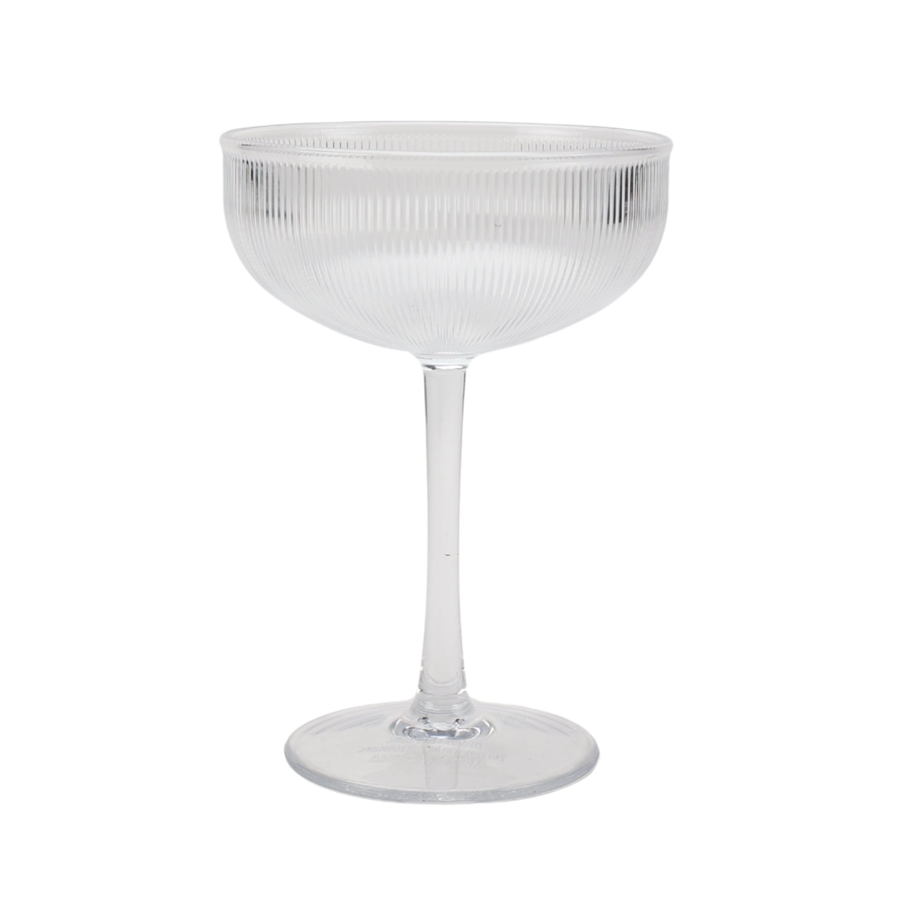 Better Homes & Gardens Acrylic Clear Texture Coupe Glass, Clear, 1-Count