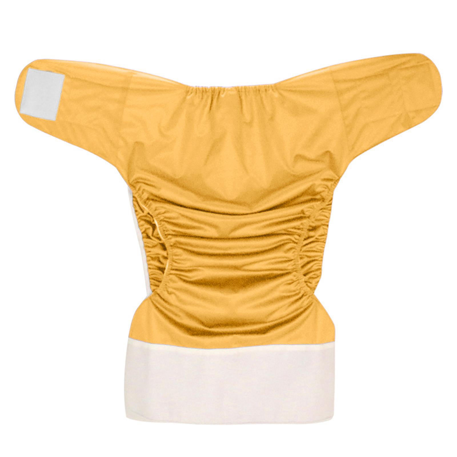 Adults Cloth Diaper ,Adjustable ,Washable Heavy Absorbency ,Elastic Economical Protection for Elders Disabled Old Incontinence , Adjustable Waist Size