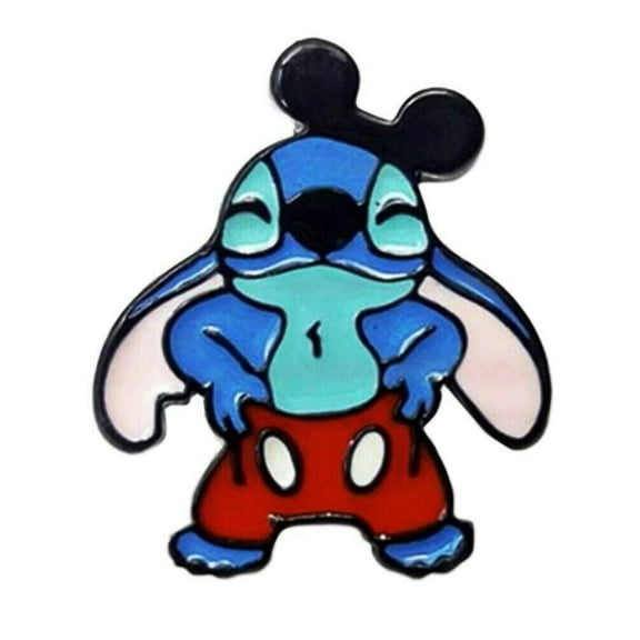 Stitch Stitch Character 1/2" Tall Enamel Metal Pin