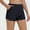Black, variant on ZZwxWA Mid-Rise Casual Shorts for Women with Pockets 2025 Summer Trendy Shorts Elastic Waist Ribbed Shorts