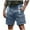 Light Blue, variant on KIHOUT Men's Retro Corduroy Cargo Shorts - 98% Cotton 2% Spandex, Multi-Pocket Design, Button Closure, Loose Fit for Summer, Casual, Outdoor and Daily Wear